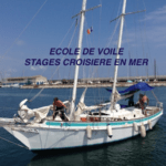 Ecole de voile croisière voilier habitable:  manœuvrer en stage